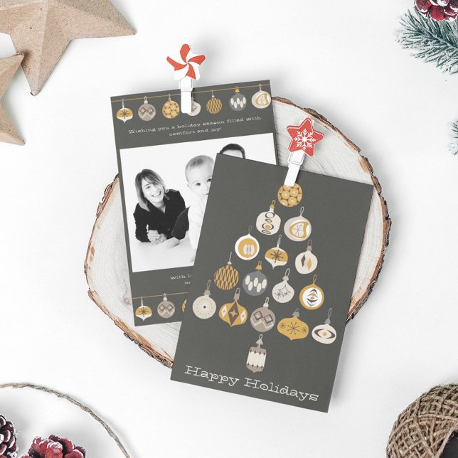 Cartão de Feriado de Árvore de Natal com Foto de P (Criador carregado)