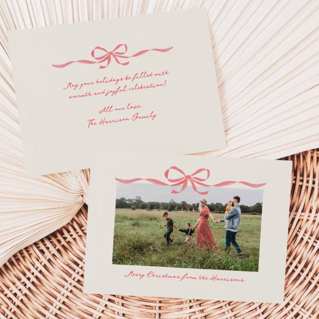 Cartão de Feriado de Borda Vermelha Desenhada à Mã (Criador carregado)