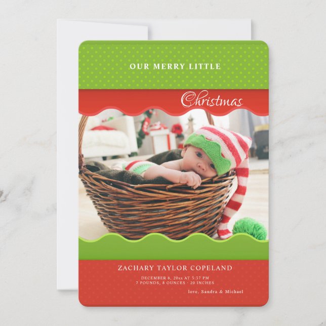 Cartão de Feriado de Bordas Escalonadas (Frente)