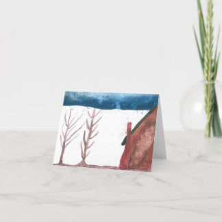 Cartão de Feriado de Cabina de inverno