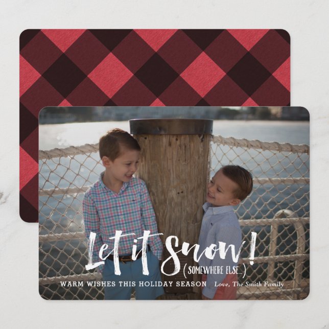 Cartão de Feriado de Cartões de foto de Natal Engr (Frente/Verso)