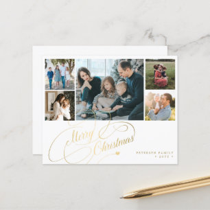 Cartão de Feriado de Colagem de 5 Fotos do BUDGET