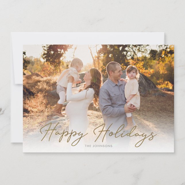 Cartão de Feriado de Colagem de Feriados Felizes e (Frente)