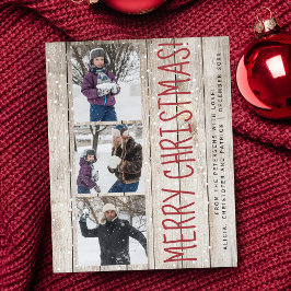 Cartão de Feriado de Colagem de Fotos do Natal de 