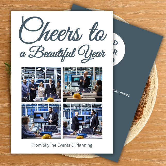 Cartão de Feriado de Colagem de Fotos para Realtor (Criador carregado)