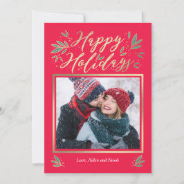 Cartão de Feriado de Cor Editável a Brilho sazonal