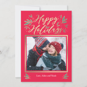 Cartão de Feriado de Cor Editável a Brilho sazonal