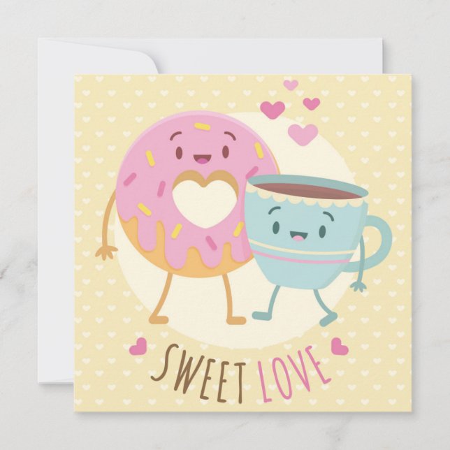 Cartão de Feriado de Dia de os namorados Bonito (Frente)