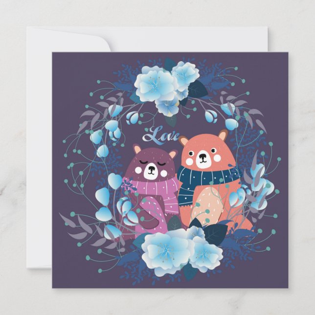 Cartão de Feriado de Dia de os namorados Bonito (Frente)