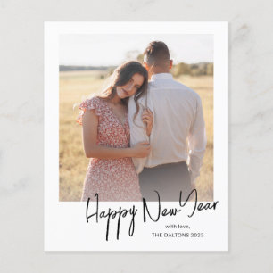 Cartão de Feriado de Feliz ano novo de Foto de Orç