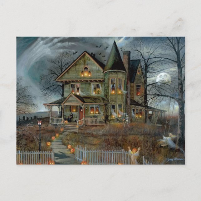 Cartão de Feriado de Feliz Halloween Dobrado (Frente)