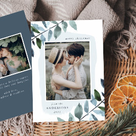 Cartão de Feriado de Folhagem de inverno Moderno