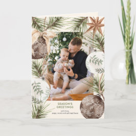 Cartão de Feriado de Foto do Ornament Surround