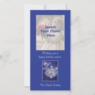 Cartão de Feriado de Foto em Anjo Twinkle