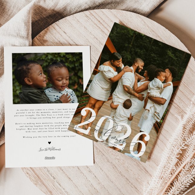 Cartão de Feriado de Fotografia de 2026 (Criador carregado)