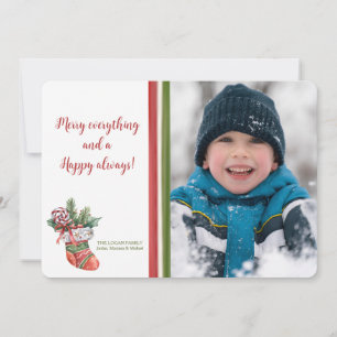 Cartão de Feriado de Fotografia de Natal em Estoqu