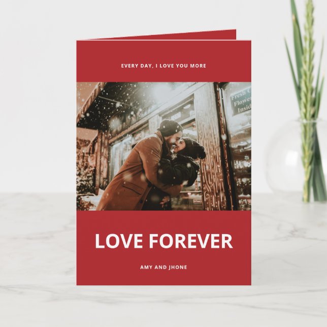 Cartão de Feriado de Fotografia Dobrado Personaliz (Frente)