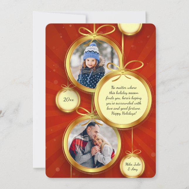 Cartão de Feriado de Fotografia para Encomendas (Frente)