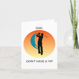 Cartão de Feriado de Golfer de dia de os pais Dobr