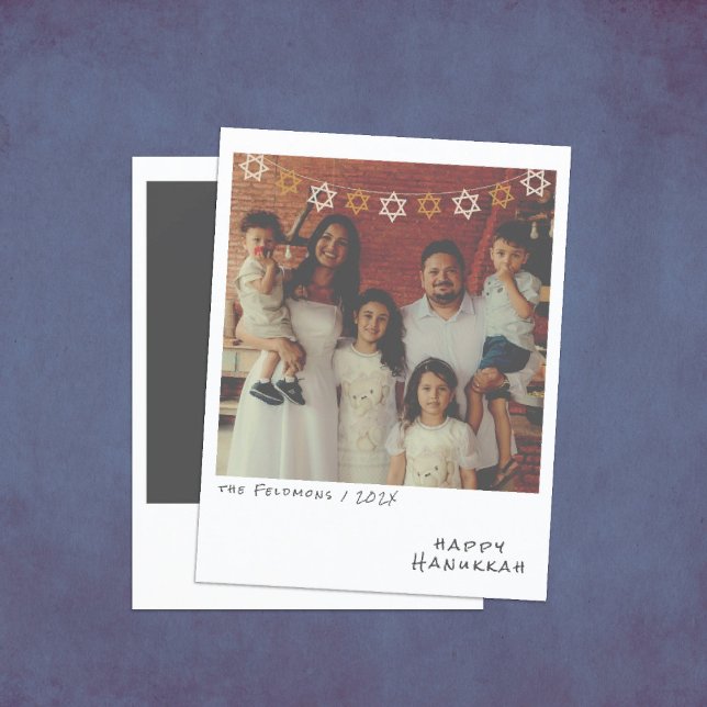 Cartão de Feriado de Hanukkah de Foto Instantânea  (Criador carregado)