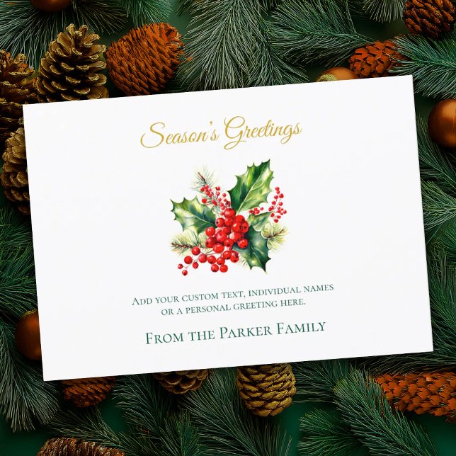 Cartão de Feriado de Natal com Watercolor (Criador carregado)