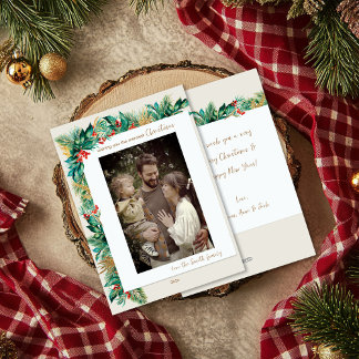 Cartão de Feriado de Natal das Ramais de Água Dour