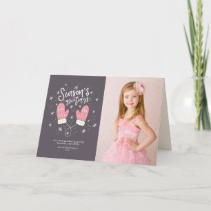 Cartão de Feriado de Natal do Hygge Mittens