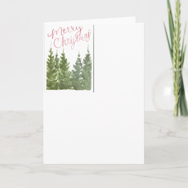 Cartão de Feriado de Natal em Watercolor (Frente)