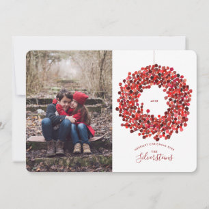 Cartão de Feriado de Natal em Watercolor Berries