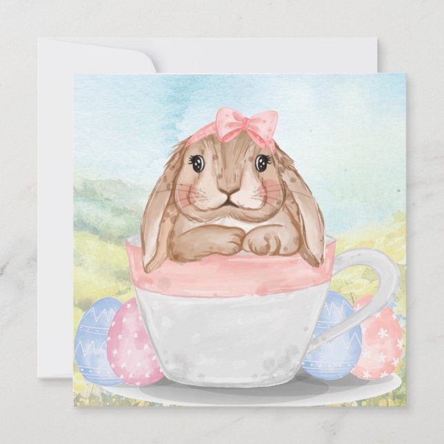 Cartão de Feriado de Páscoa Bonito (Frente)