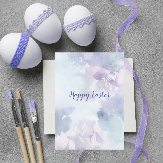 Cartão de Feriado de Páscoa de Aquarela (Criador carregado)