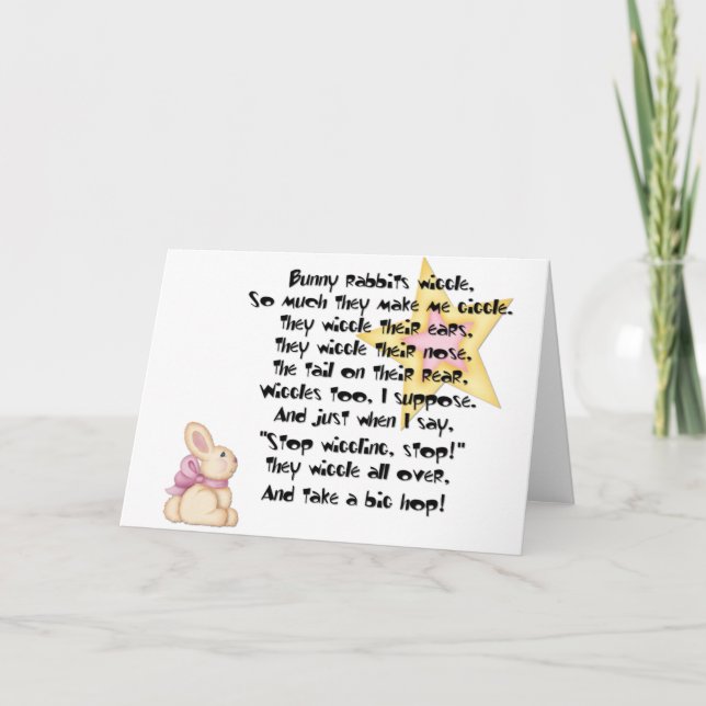 Cartão de Feriado de Páscoa Engraçado para Coelhin (Frente)