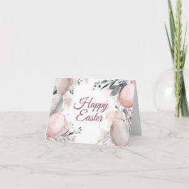 Cartão de Feriado de Páscoa Floral bonito de Aquar