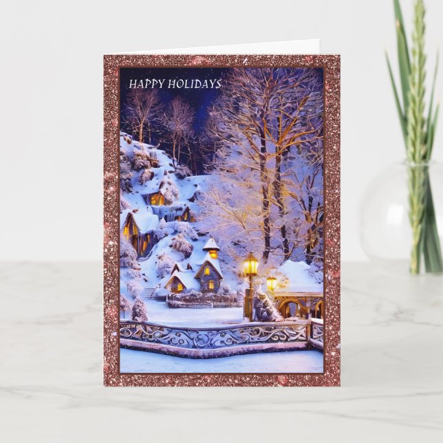 Cartão de Feriado de Saudações da Época (Frente)