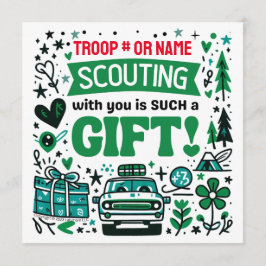 Cartão de Feriado de Tropa de Escoteiro