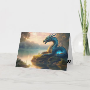 Cartão de Feriado do Coração Dragão