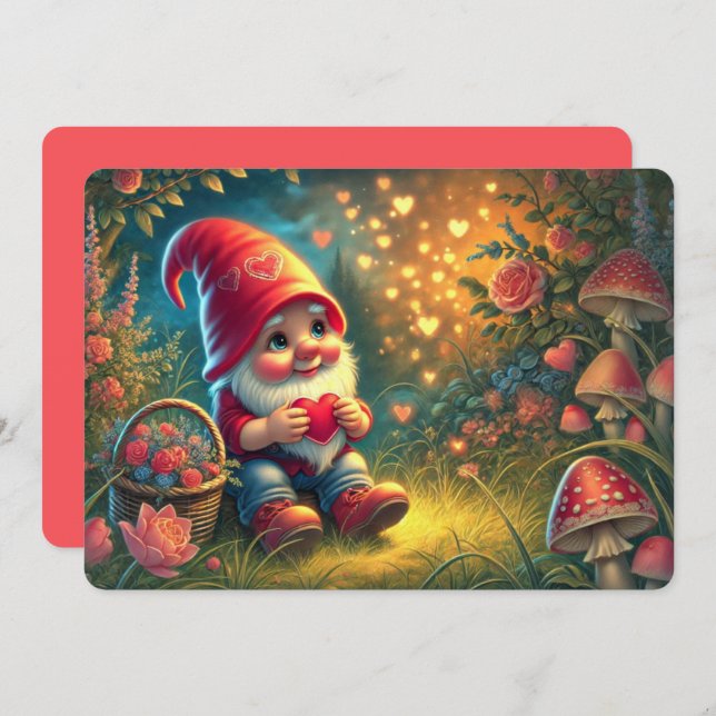 Cartão de Feriado do Dia dos Namorados (Frente/Verso)