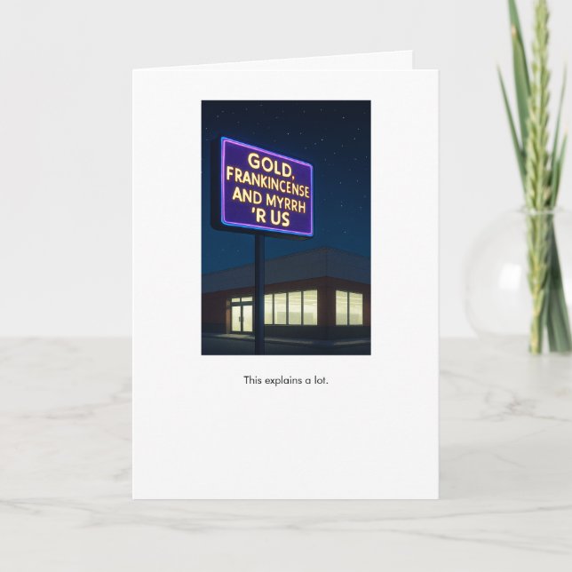 Cartão de feriado do Gifts R Us (Frente)