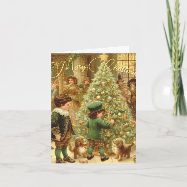 Cartão de Feriado Dobrado (Frente)