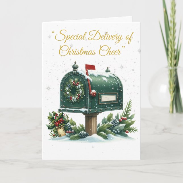 Cartão de Feriado Dobrado - Cartão de Distribuidor (Frente)