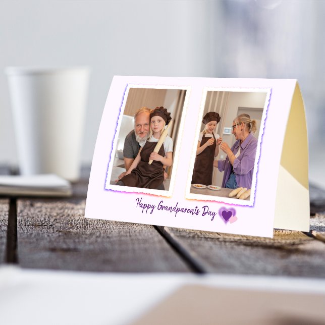 Cartão de Feriado Dobrado de Avós (Criador carregado)