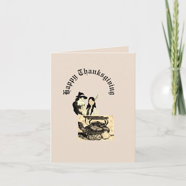 Cartão de Feriado Dobrado : Feliz Dia de Ação de G (Frente)