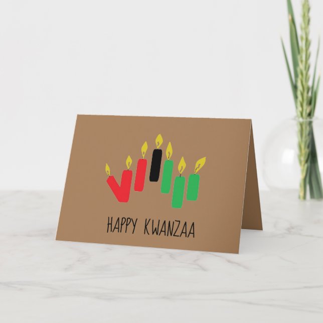 Cartão de Feriado Dobrado: FELIZ KWANZAA (Frente)