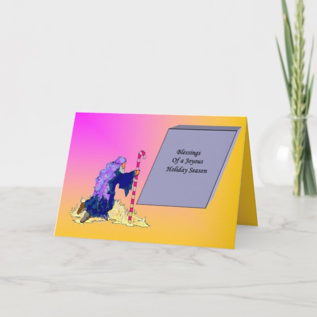 Cartão de Feriado Dobrado: Natal De Pastor (Frente)