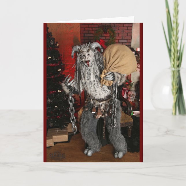 Cartão de Feriado Dobrado PNW Krampus (Frente)