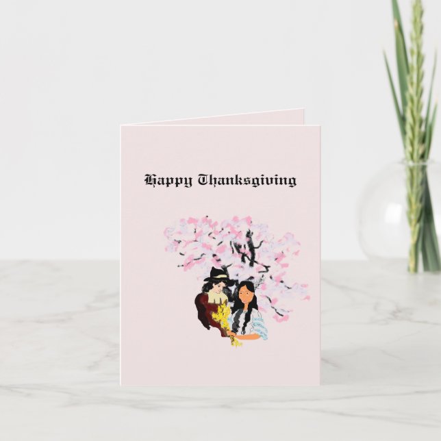 Cartão de Feriado Dobrado : Primeira Ação de Graça (Frente)