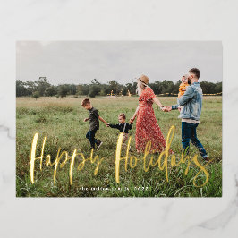 cartão de feriado feliz com foto de script caprich