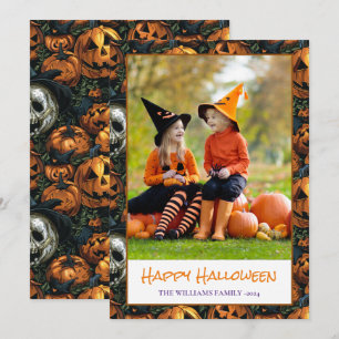 Cartão de Feriado Feliz Halloween Pumpkin