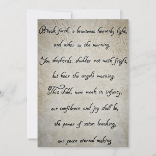 Cartão de Feriado Hymn Natal