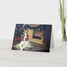 Cartão de Feriado Irlandês Vermelho e Branco Engra